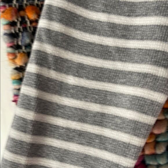 Gray and White Striped Long Sleeve Top - Picture 4 of 4